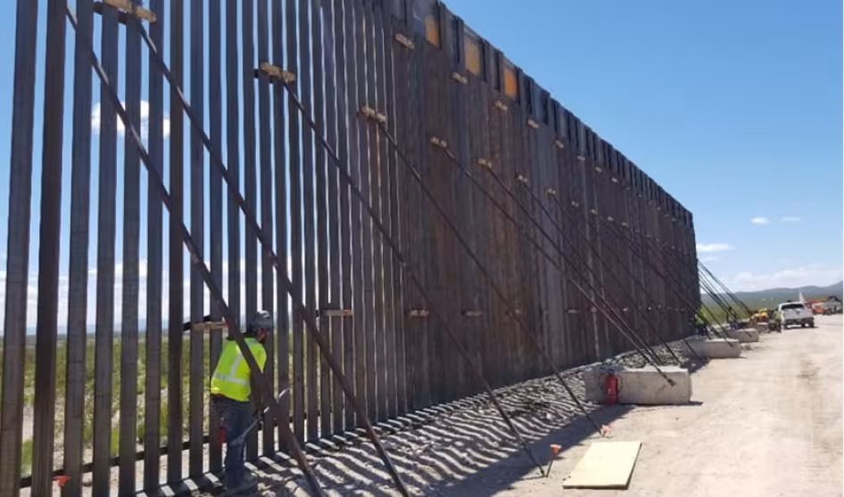 A fence along the U.S.-Mexico border