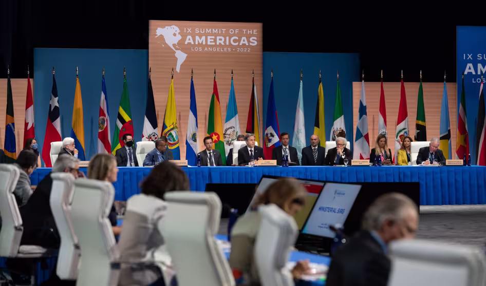 U.S. Secretary of State Antony Blinken and other leaders at the 2022 Summit of the Americas