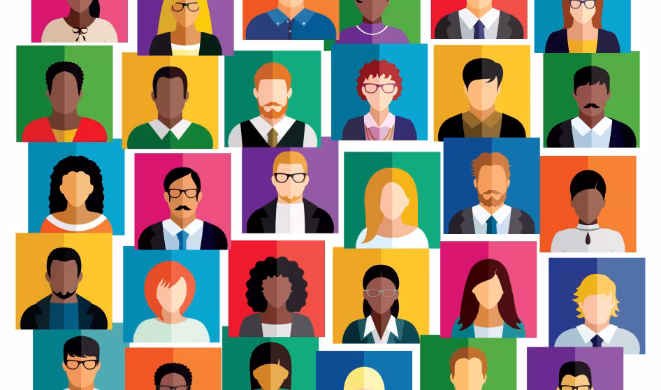 Colorful illustration of people of many different backgrounds