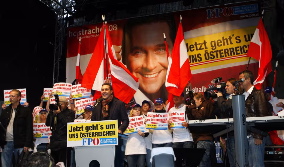 Rally in Austria for RP&Ouml; candidate HC Strache