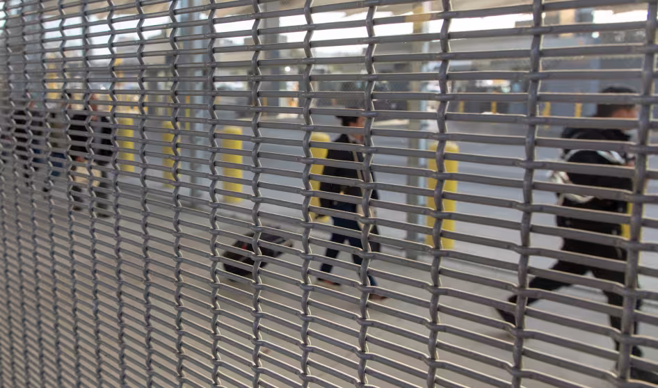 Immigrants being processed at San Ysidro Port of Entry