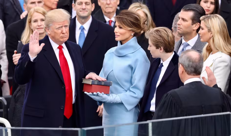 Donald Trump at inauguration 2017