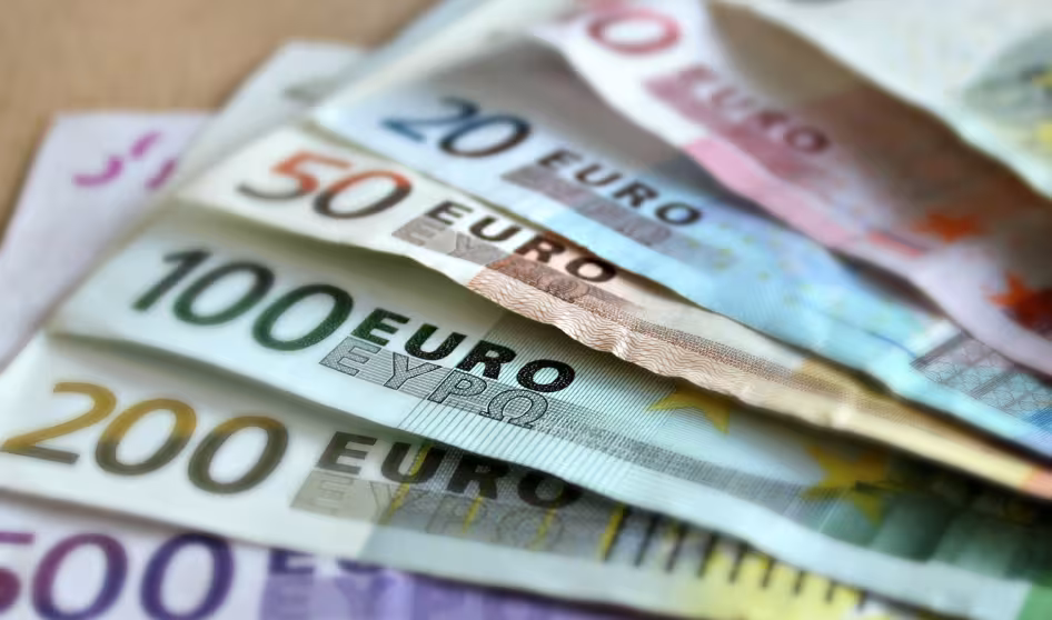 Euro banknotes