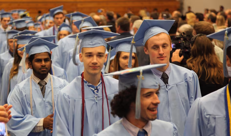 Students at High School Graduation
