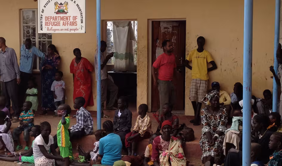 Refugees in the Kakuma refugee camp.