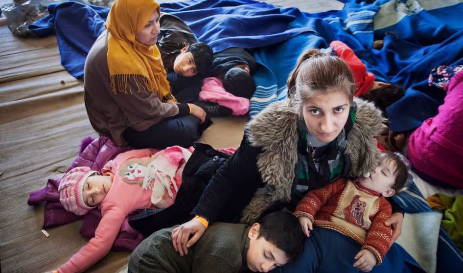 refugee family