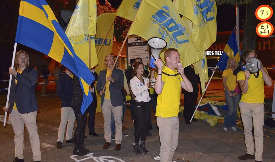 A youth gathering for the Sweden Democrats
