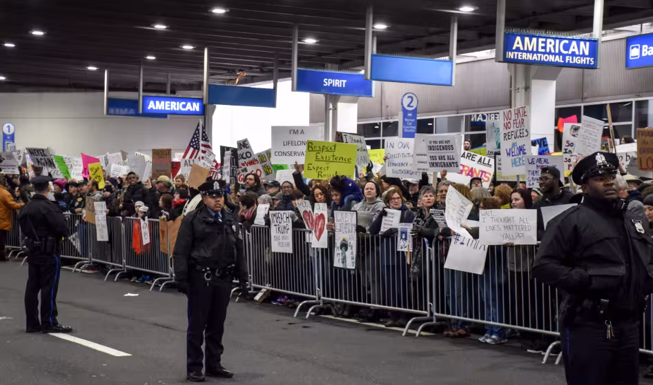 Protest at Philadelphia airport