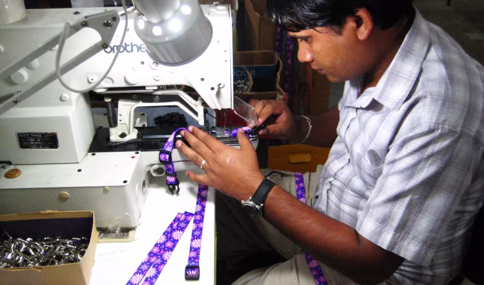 Bhutanese refugee at work.
