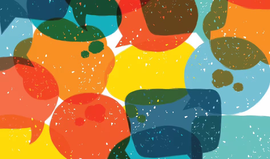 Colorful speech bubbles