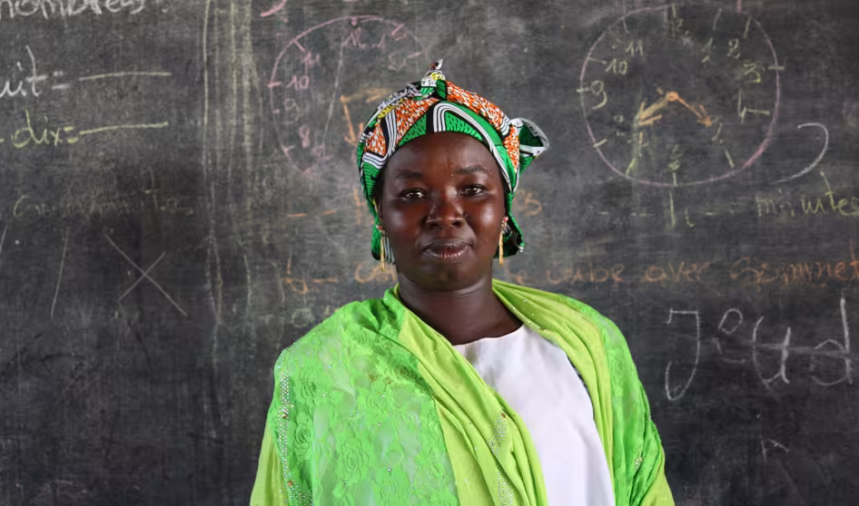 Refugee woman who leads a community organization in Cameroon