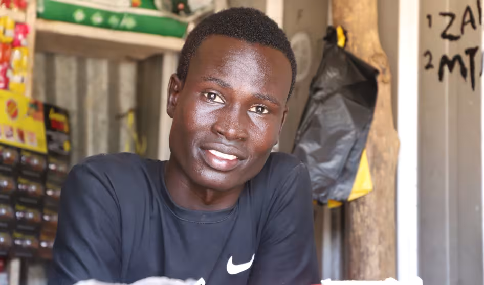 Young man at his shop in Kenya