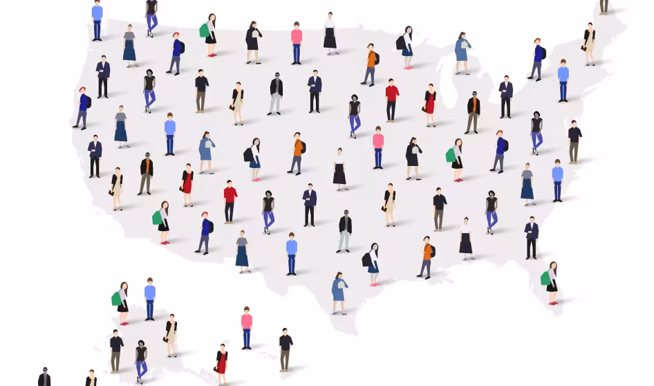 Graphic of individuals across the U.S.
