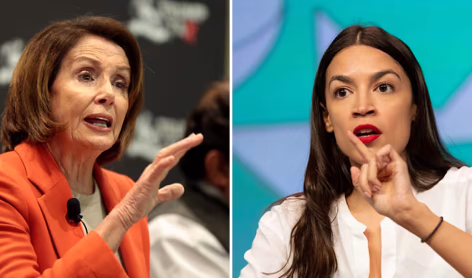 Nancy Pelosi and Alexandria Ocasio-Cortez