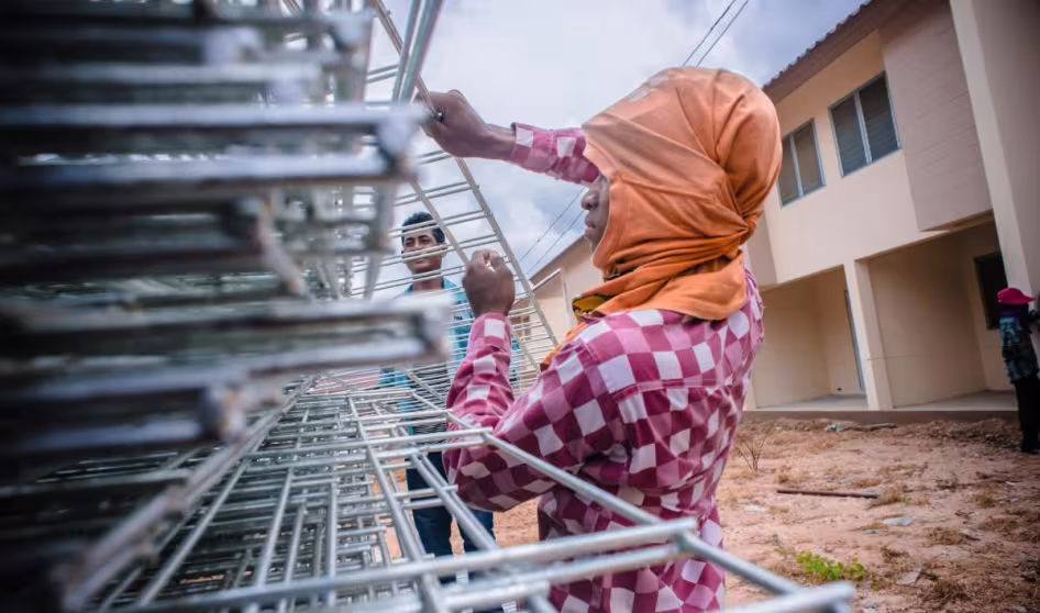 Cambodian worker in Thailand