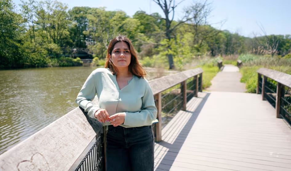 An Afghan refugee in the United States.