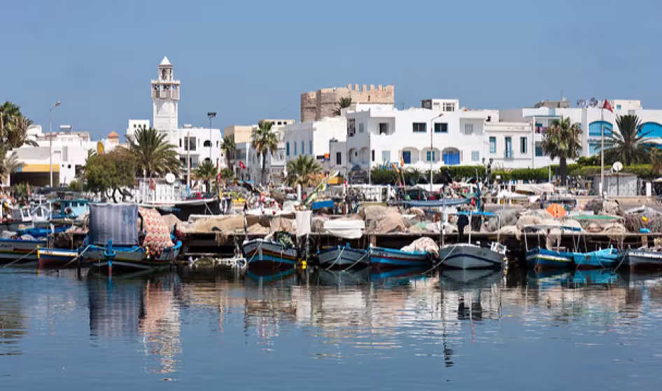 A port in Mahdia, Tunisia.