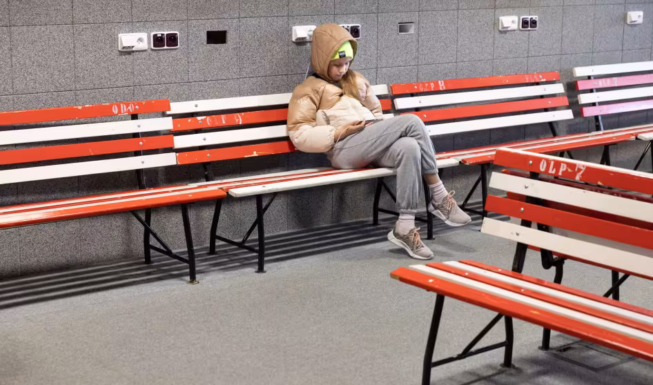 A displaced Ukrainian in Prague.