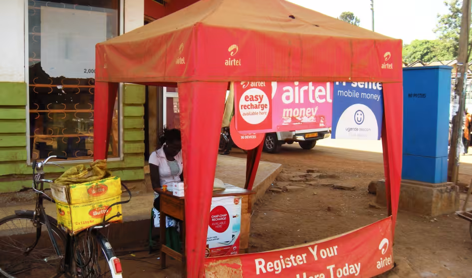 A mobile money agent in Uganda