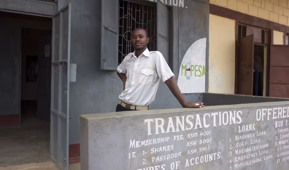 A loan officer in Kenya.