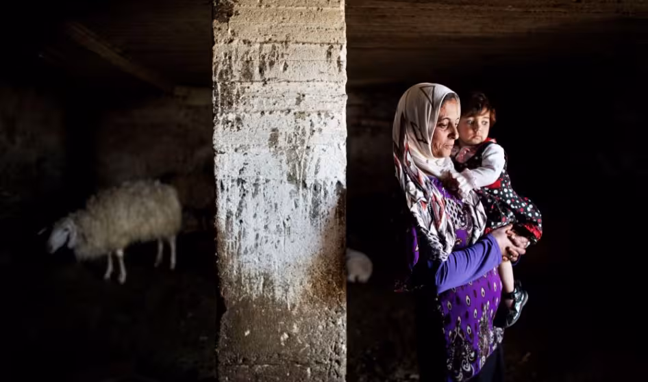 A Palestinian woman in Bani Naeem, in the West Bank.