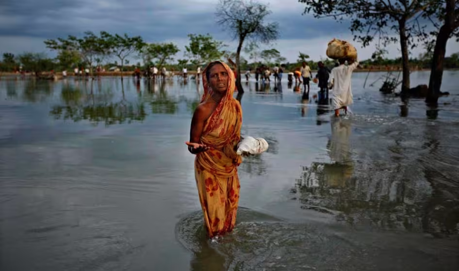 A woman in Bangladesh affected by Cyclone Aila.