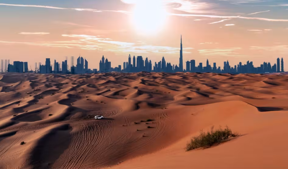The Dubai skyline. 