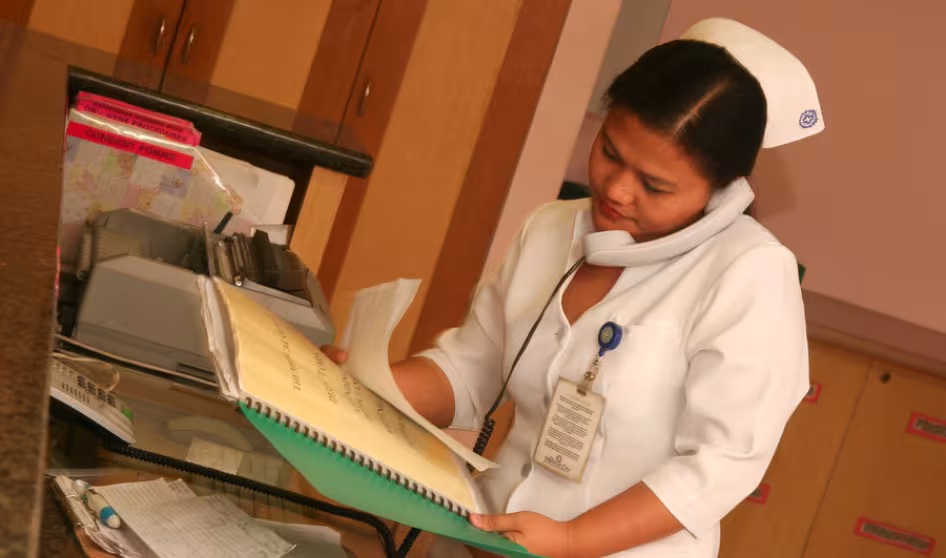 A health worker from the Philippines.