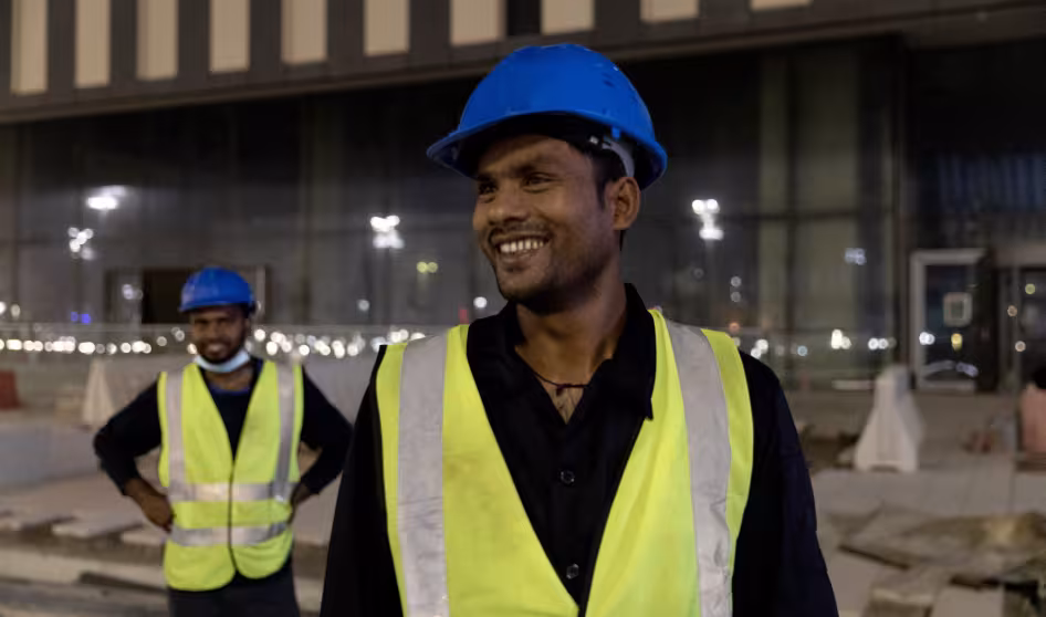 A migrant from Nepal in Qatar.