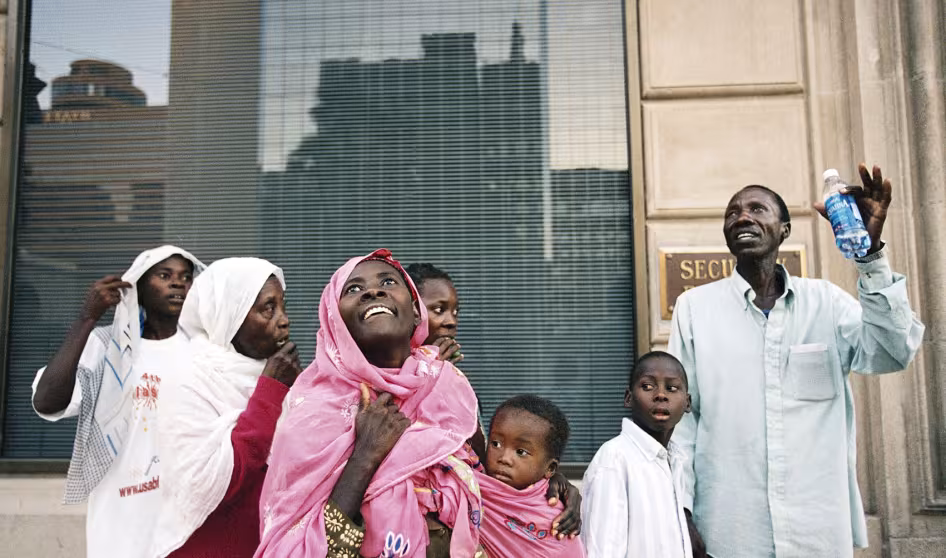 A refugee family in Phoenix.