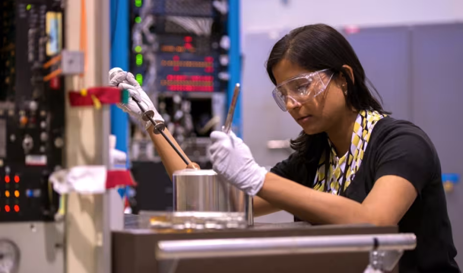 A scientist at the SLAC National Accelerator Laboratory.