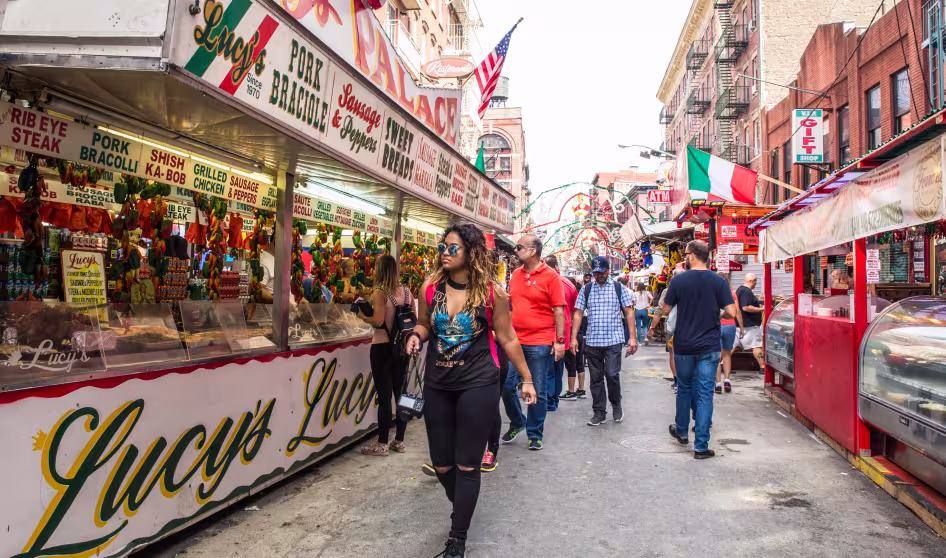 A celebration for the Feast of San Gennaro in New York's Little Italy