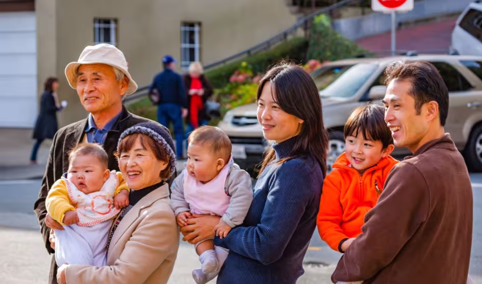 Image of a family in San Francisco