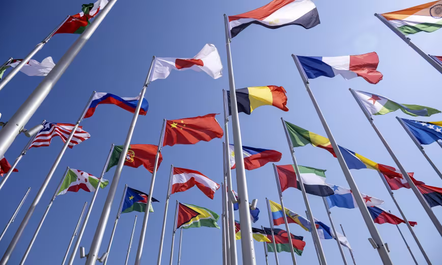 Flags of many nations