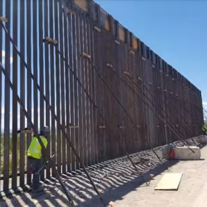 A fence along the U.S.-Mexico border