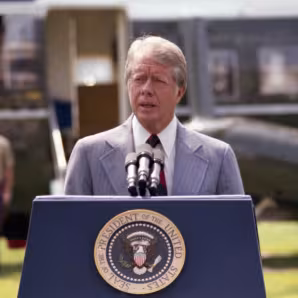 President Jimmy Carter at podium