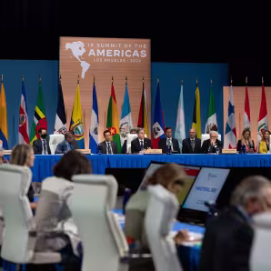 U.S. Secretary of State Antony Blinken and other leaders at the 2022 Summit of the Americas