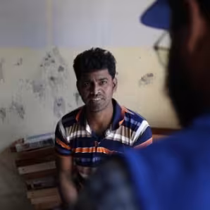 A returnee who benefited from IOM Libya&rsquo;s reintegration program.