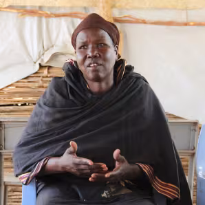 A South Sudanese volunteer for Jesuit Refugee Service in Maban, South Sudan