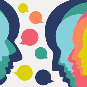Talking heads in different colors