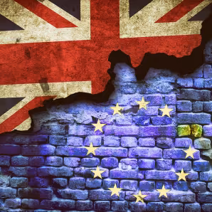 UK and EU flag art