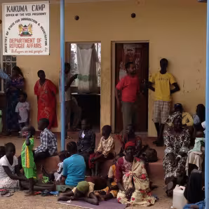 Refugees in the Kakuma refugee camp.