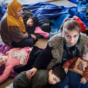 refugee family