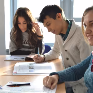 Pupils in a multicultural classroom