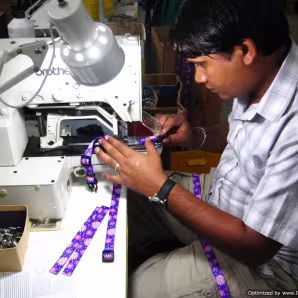 Bhutanese refugee at work.