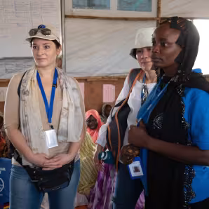 IOM, EU, and other migration professionals on a field visit in Nigeria to talk about AVRR and other topics