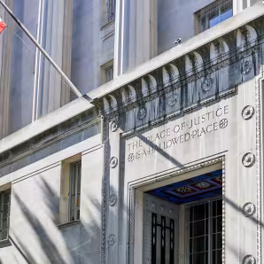 The U.S. Justice Department building in Washington, DC