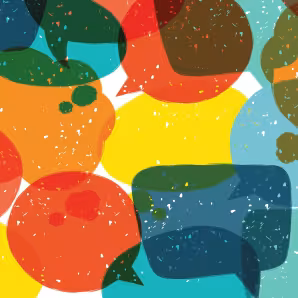 Colorful speech bubbles