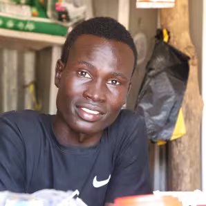 Young man at his shop in Kenya
