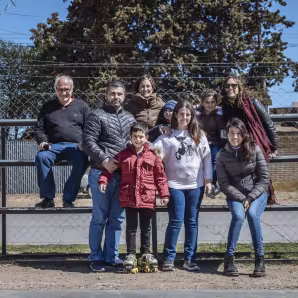 Syrian refugee family in Argentina who were sponsored by a community group